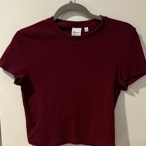 TNA Homestretch Burgundy Tee Size L